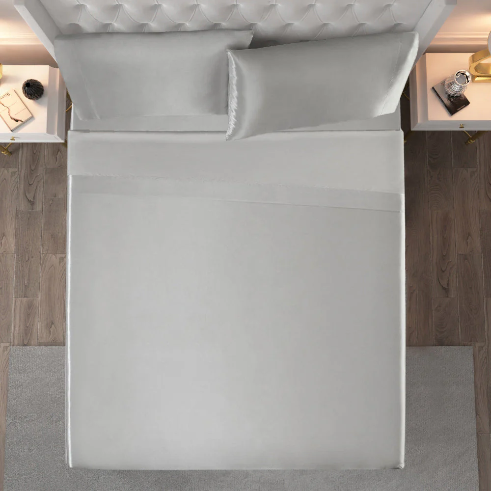 Solid Satin Sheet Set - Image 3
