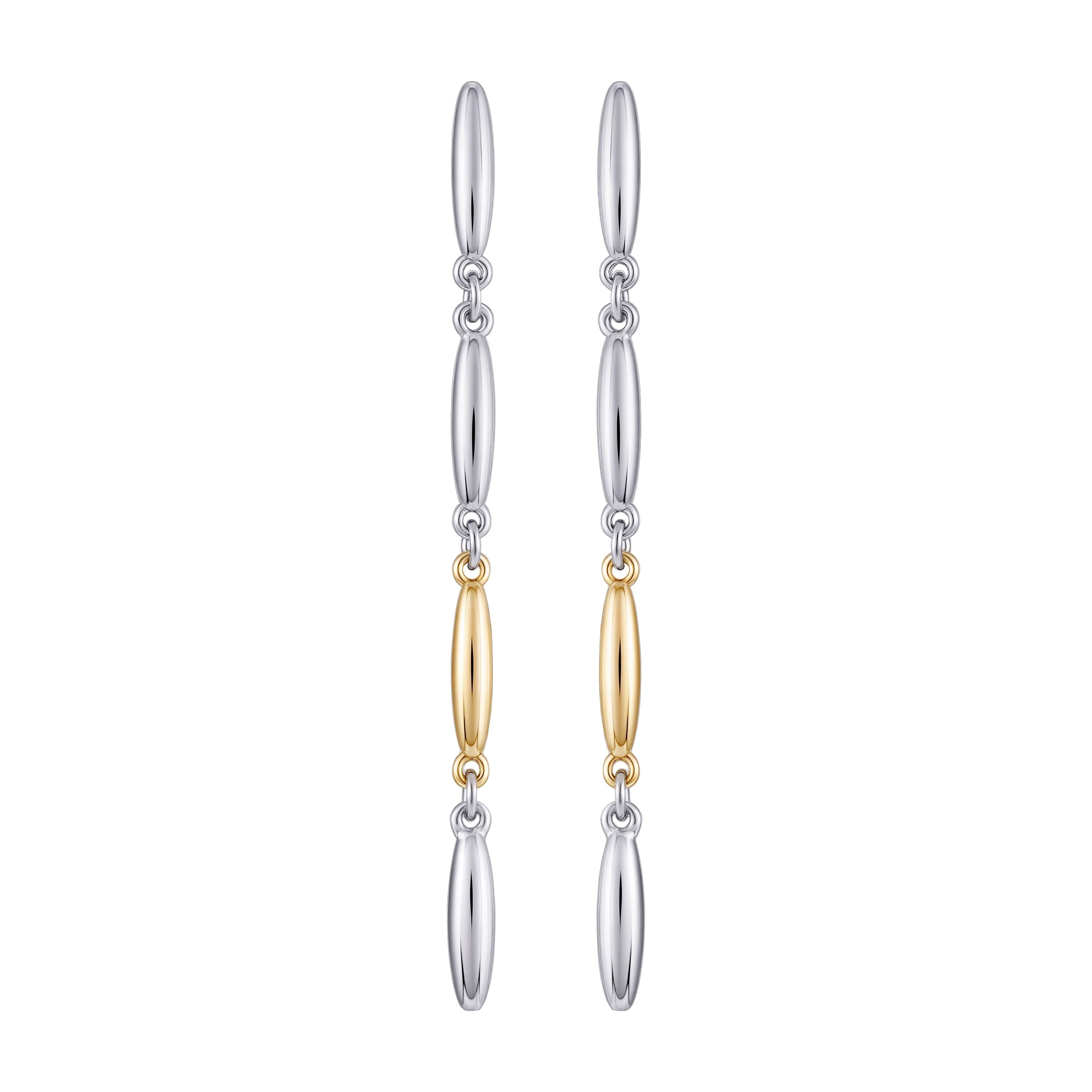 Two Tone Drop Earrings
