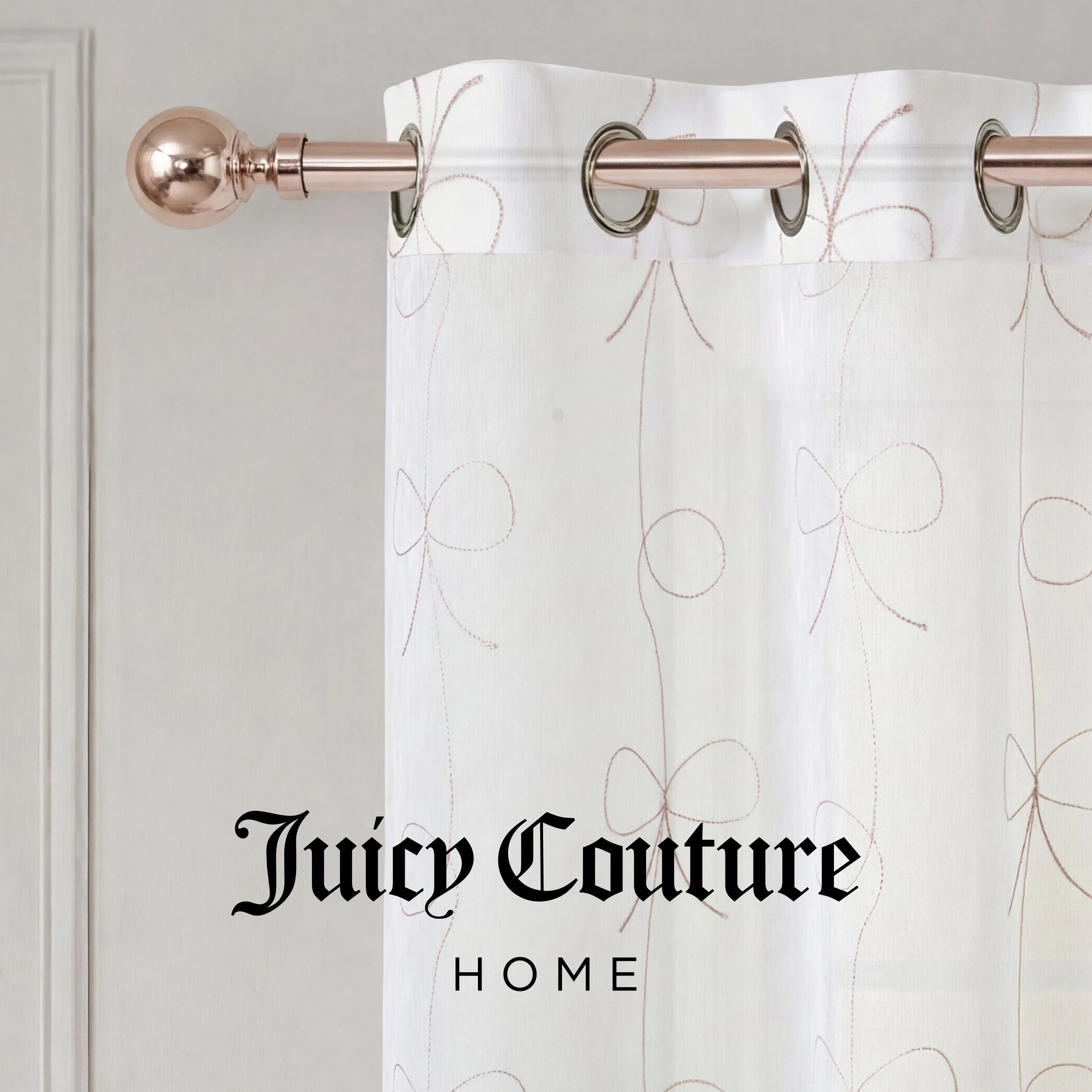 Vertical Bow Ribbon Sheer Window Curtains - Image 3