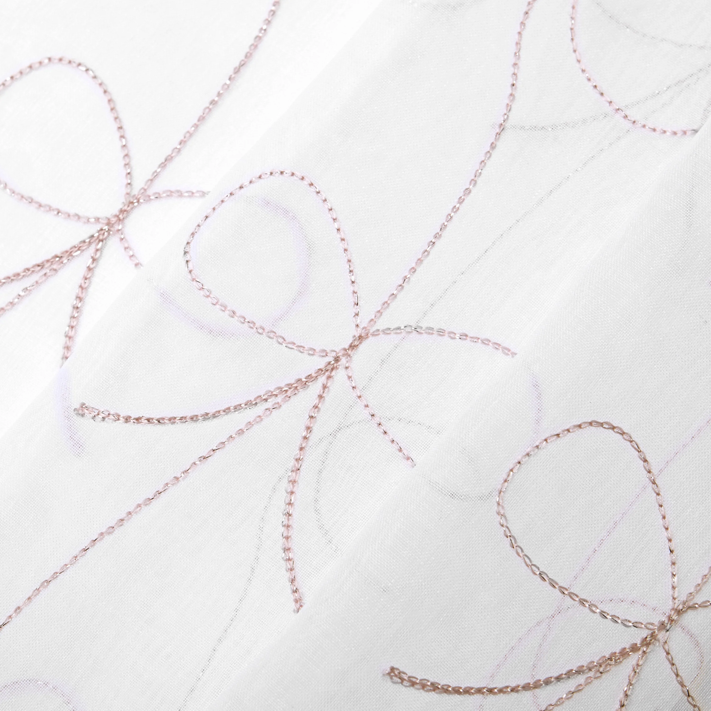 Vertical Bow Ribbon Sheer Window Curtains - Image 7