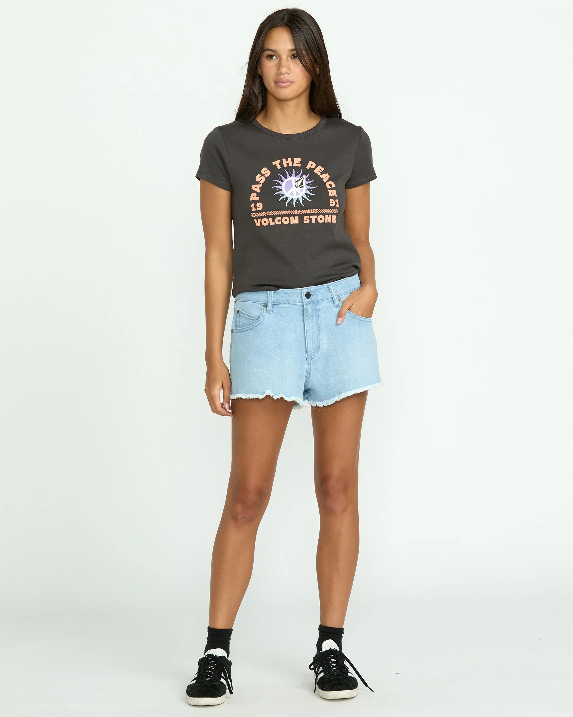 Women's 1991 Stoned Denim Shorts - Image 5