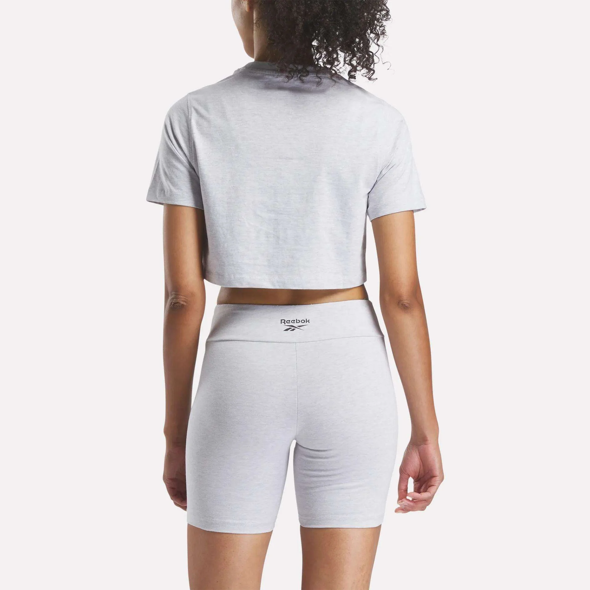Women's Two-Color Logo Crew Cropped Short Sleeve Tee - Image 2