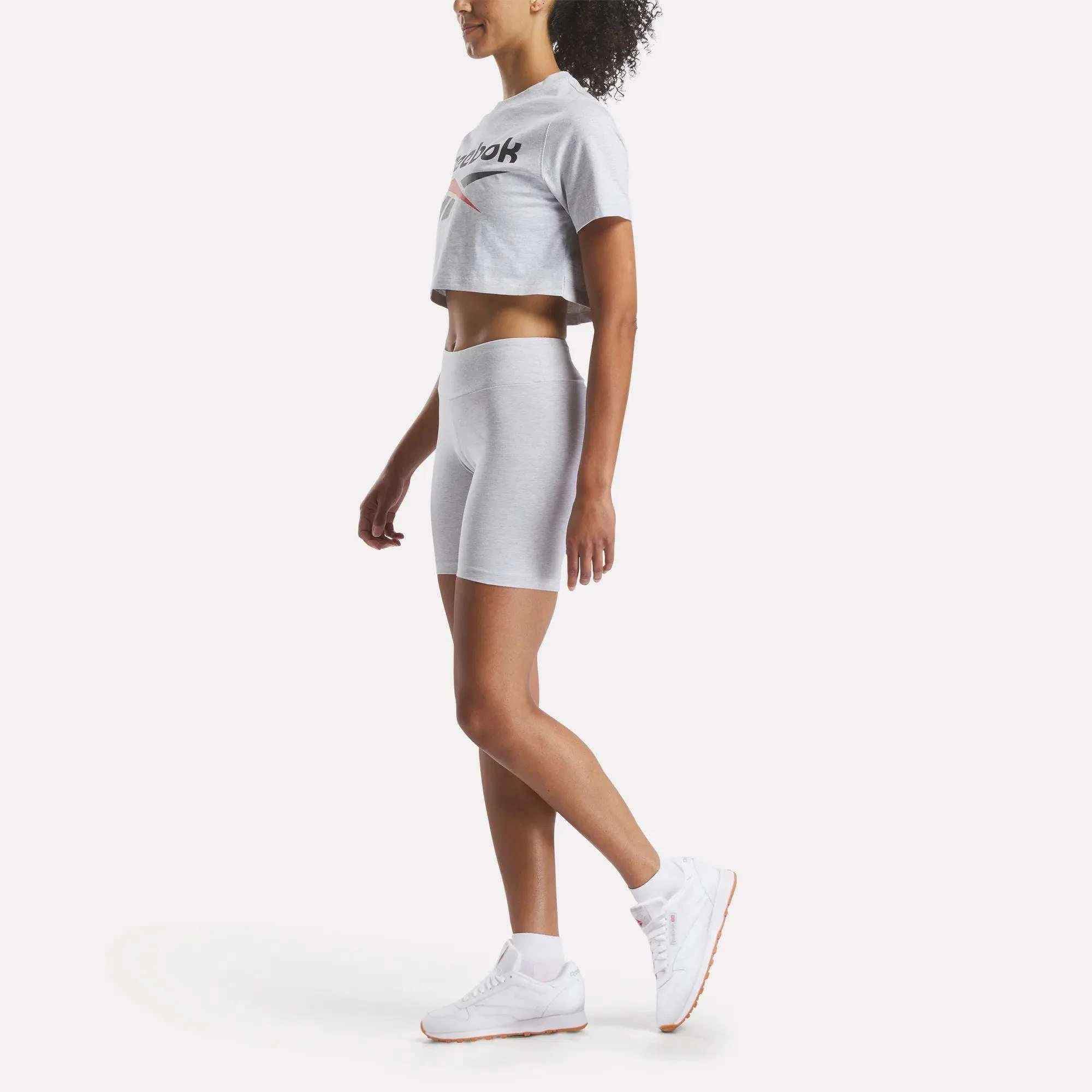 Women's Two-Color Logo Crew Cropped Short Sleeve Tee - Image 3