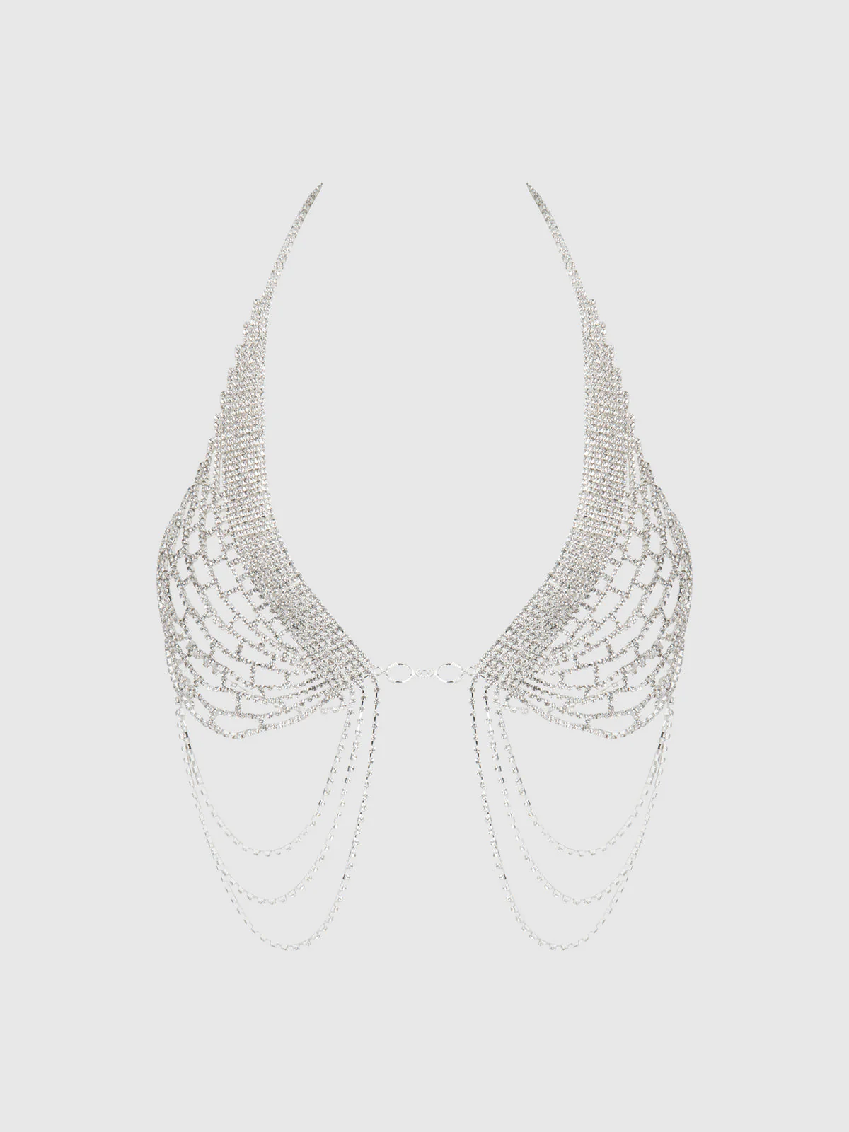 Ziggy Rhinestone Net Halter With Openable Front - Image 6